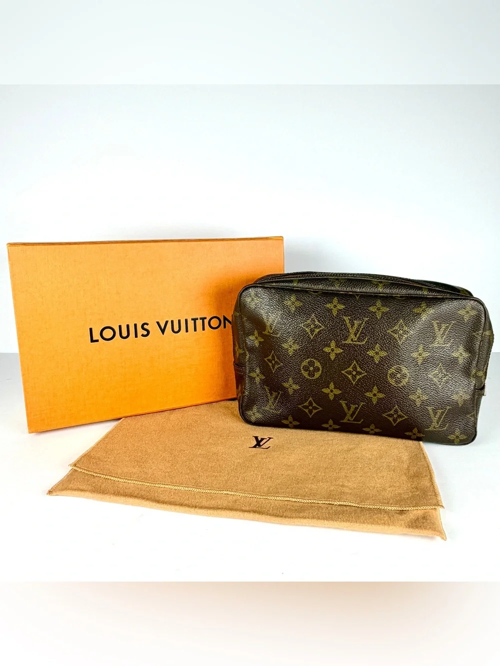 Louis Vuitton Monogram Trousse Toilette 23 Vintage Cosmetic Pouch | Full Set